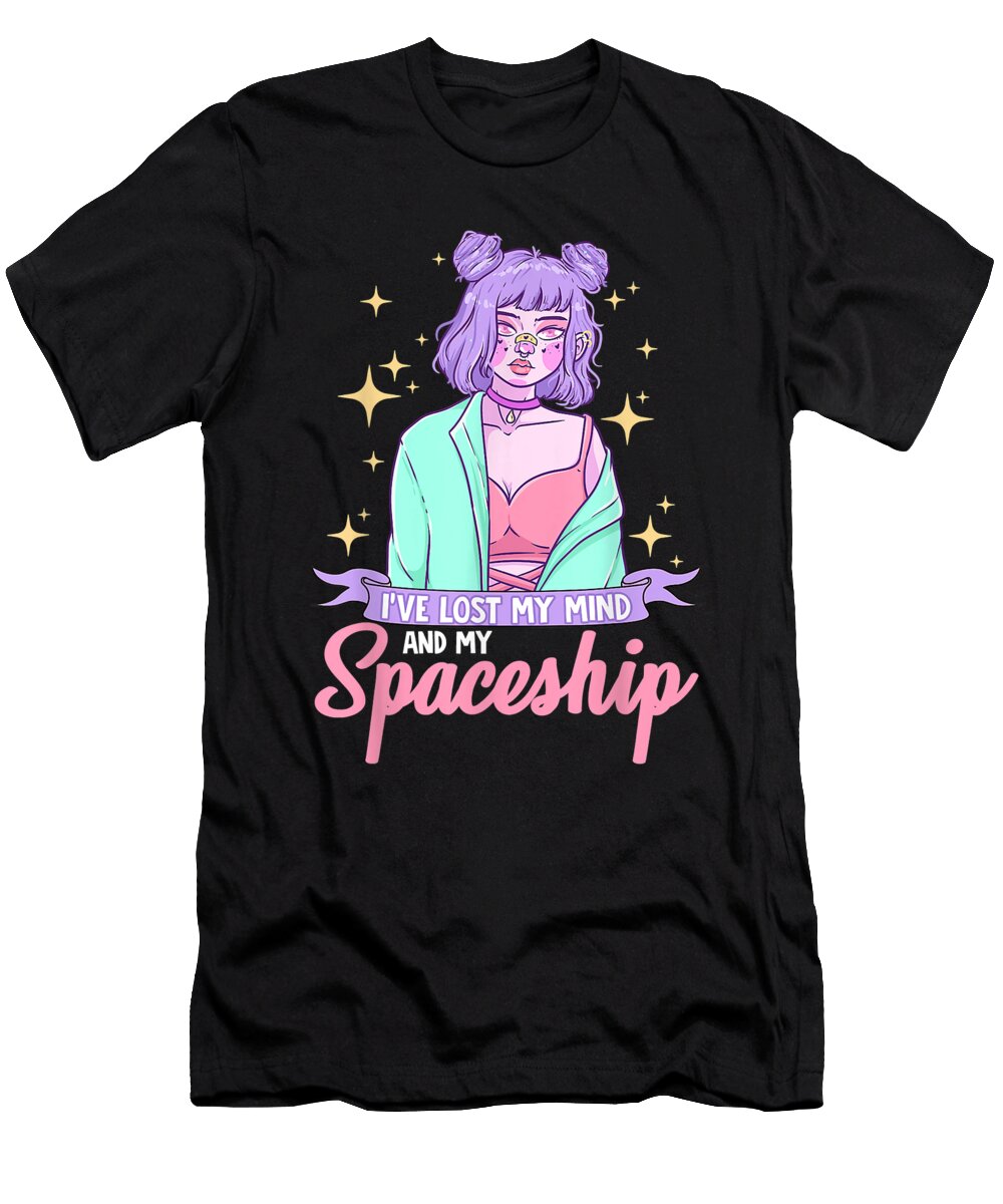 The Future Good Pastel Goth Anime Girl Kawaii Ive Lost Mind My Spaceship Cool Gift Ezone Prints T-Shirt