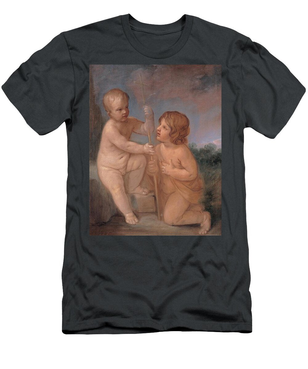 The Infant Jesus and St John Between and Guido Reni Italian T-Shirt
