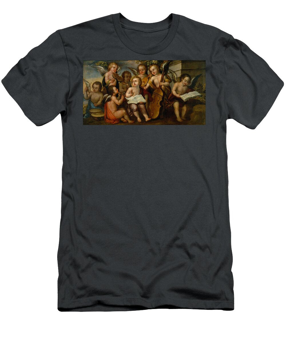 The Infant Jesus with Angelic Musicians Juan Correa Mexican T-Shirt
