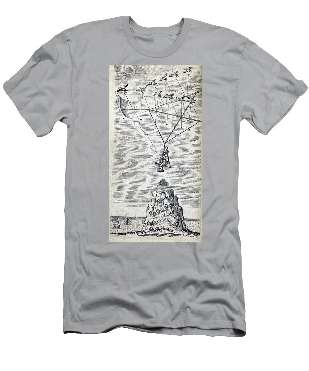 The Man in the Moone Flying Machine Folger Shakespeare Library T-Shirt