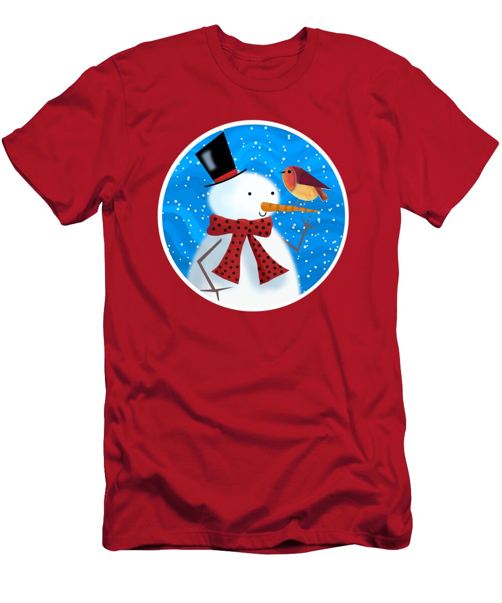 The Snowman and the Bird Andrew Hitchen T-Shirt