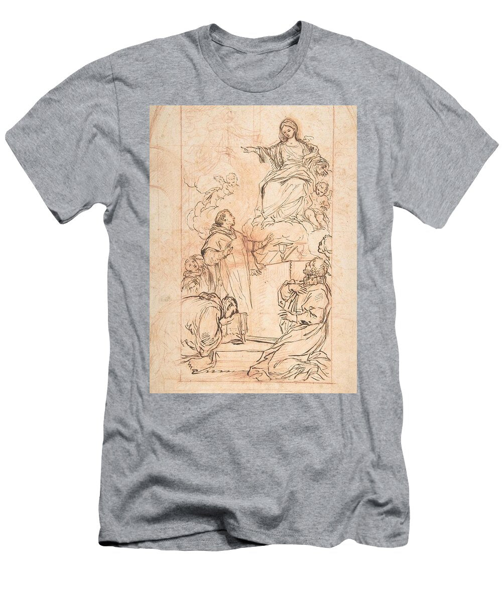 The Virgin Appearing At Mass Art Agostino Masucci Italian T-Shirt