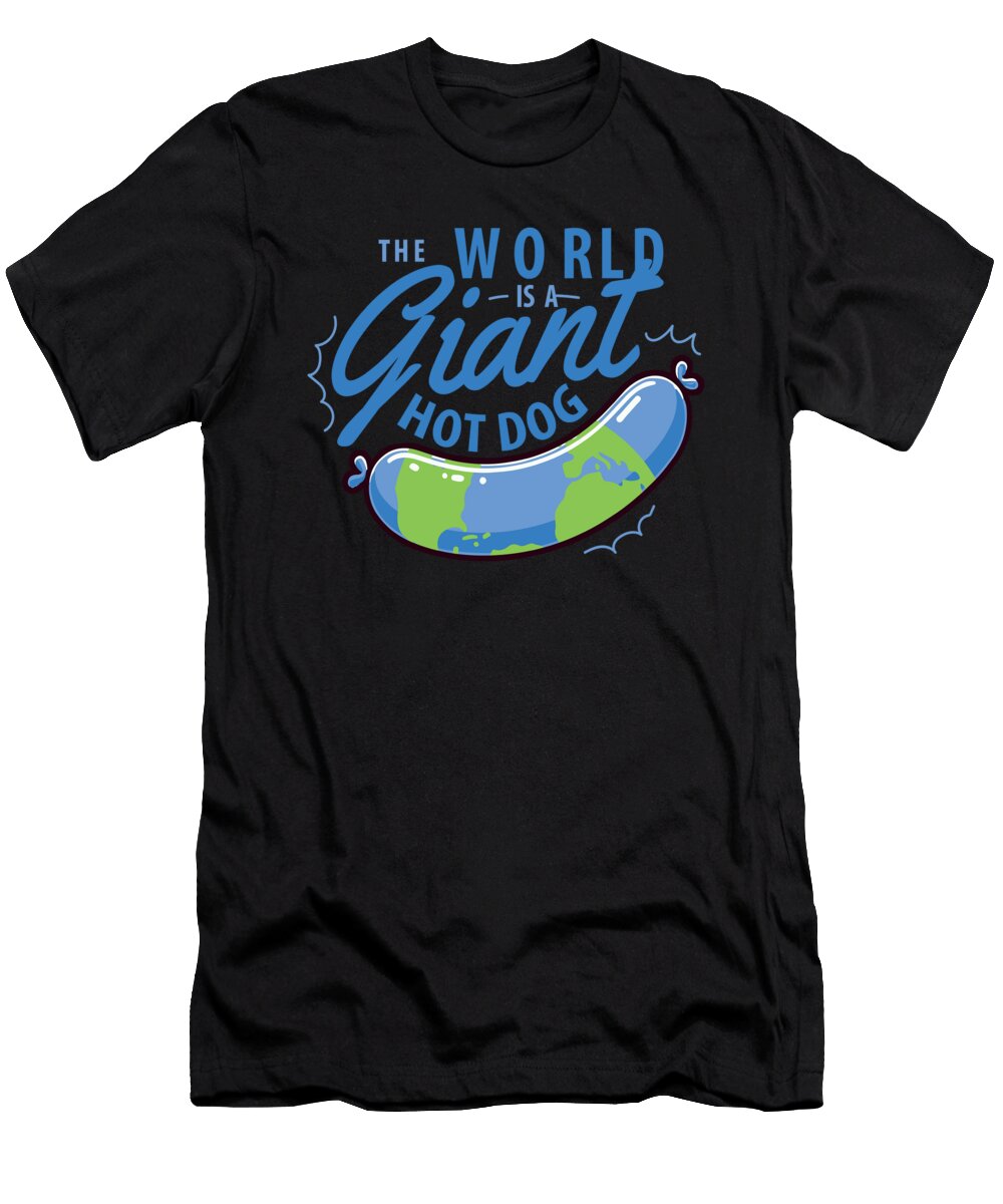 The World Is a Giant Hotdog Moon T-Shirt