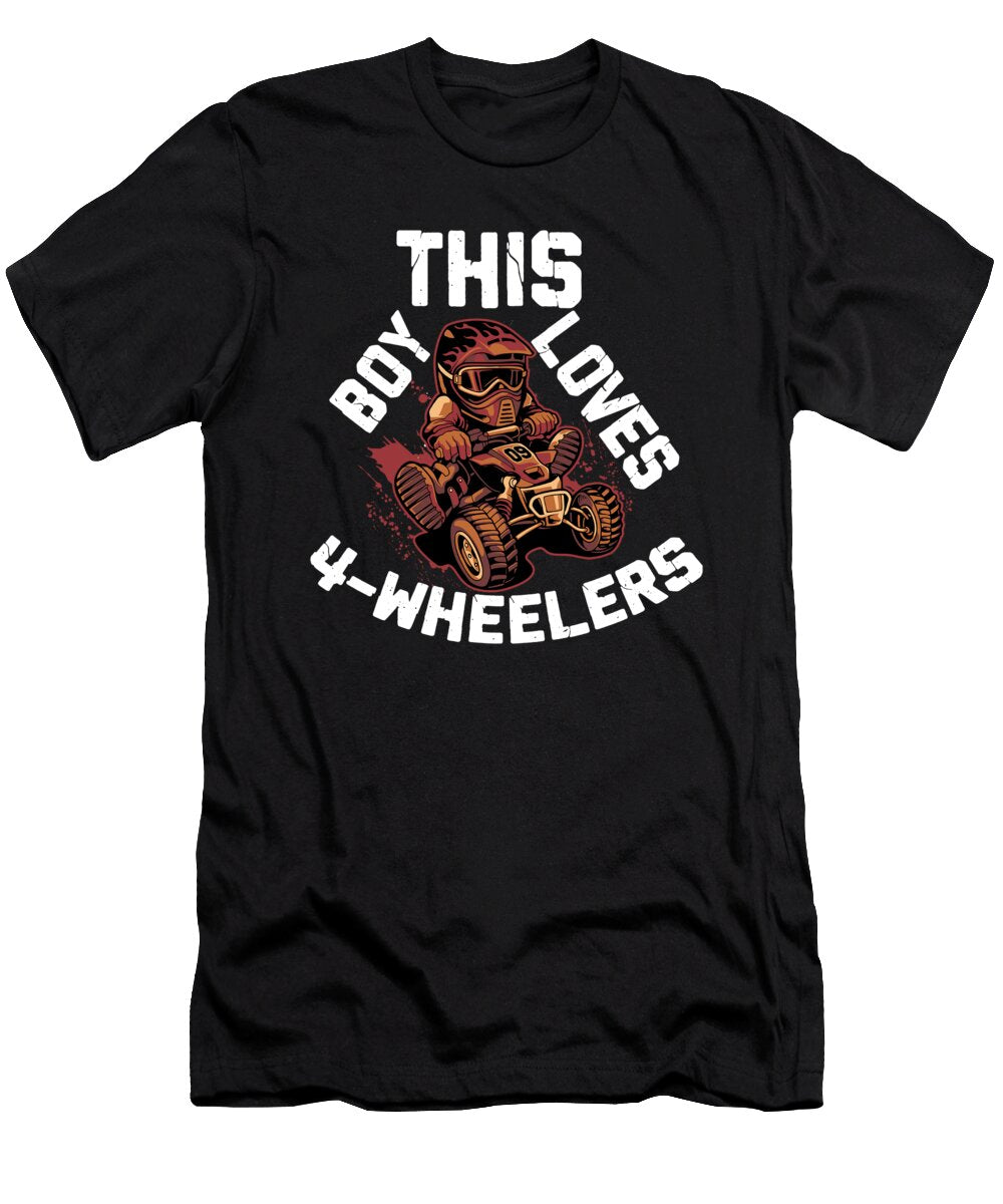 This Boy Loves 4 Wheelers Kid on Atv Boys Gift Licensed Art T-Shirt