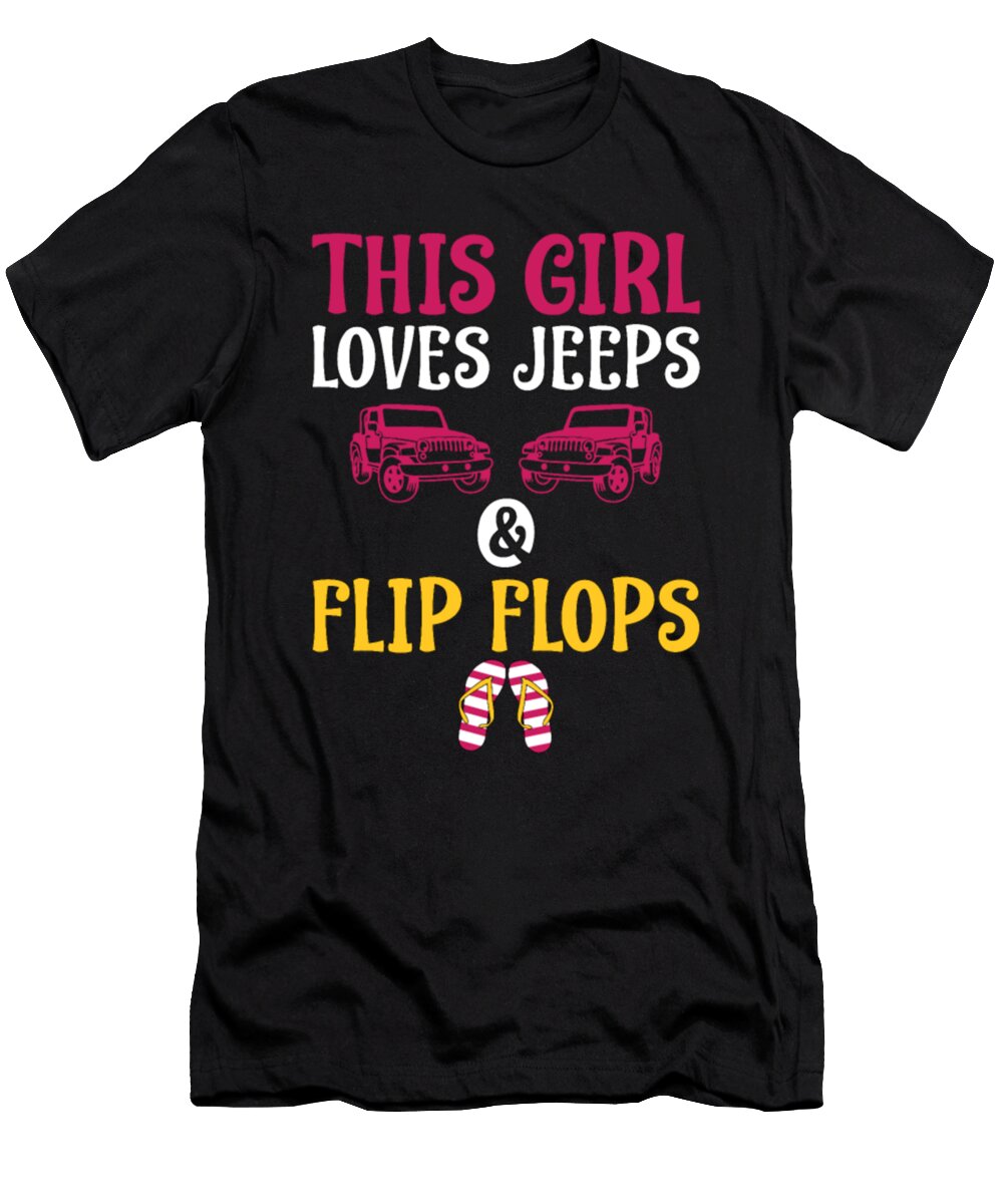 This Girl Loves Jeeps and Flip Flops Tinh Tran Le Thanh T-Shirt