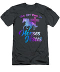 This Girl Runs on Horses Jesus Christian Horse Rider Kylo Norina T-Shirt