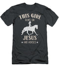 This Girl Runs on Jesus and Horses Kylo Norina T-Shirt