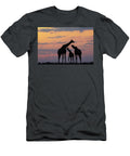 Three Giraffes Silhouetted At Sunset Chobe National Park Ann Steve Toon Natureplcom T-Shirt