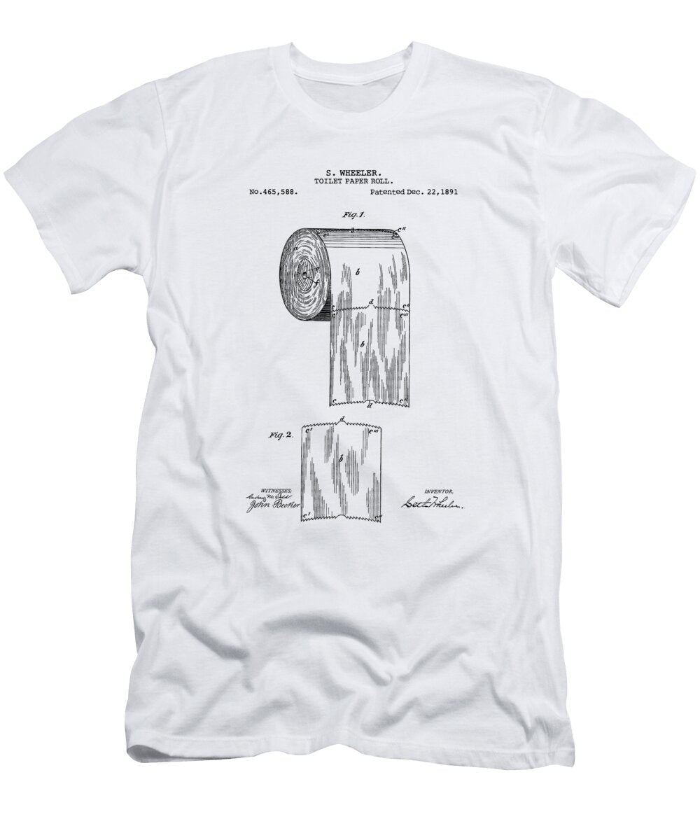 Toilet Paper Roll Patent Craphe Studio T-Shirt