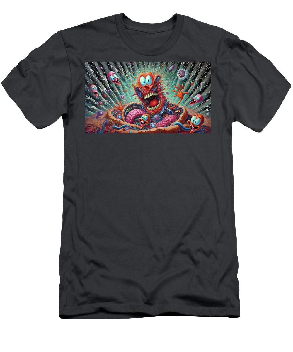 Toon Dissection Scream Organism Bradley Schultz T-Shirt