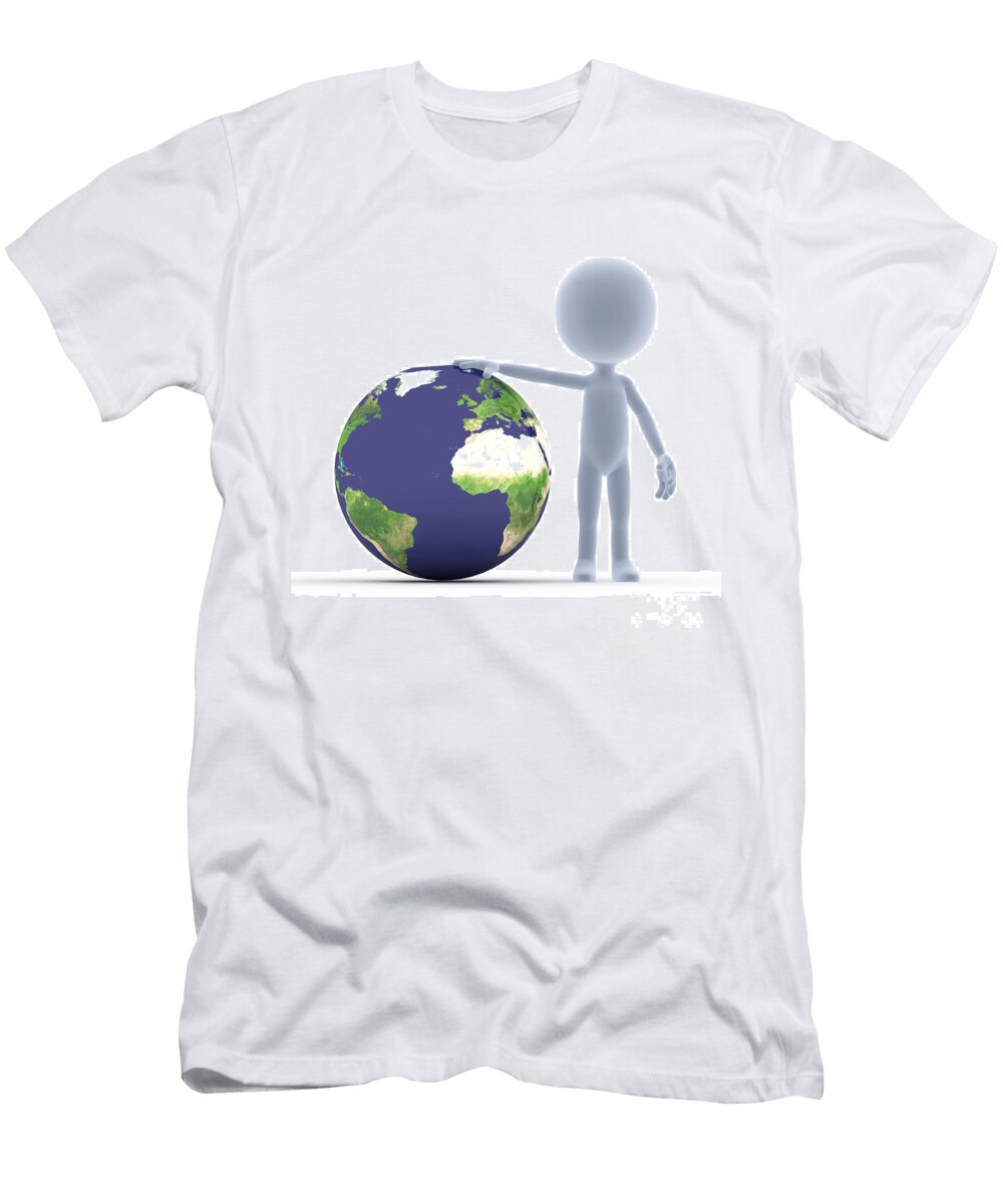 Toon Guy and the Earth Photocreo Michal Bednarek T-Shirt
