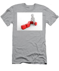 Toon Man Sitting on 3d Question Mark Faq Ask Search Concepts Michal Bednarek T-Shirt