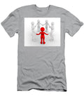 Toon Men Holding Hands in a Circle Support Group Teamwork Business Leader Concept Michal Bednarek T-Shirt