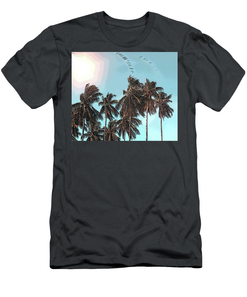 Toon Palm Trees Mink T-Shirt