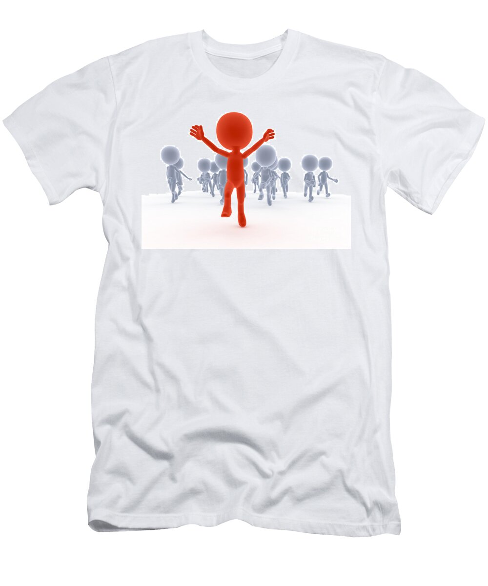 Toon People Running Photocreo Michal Bednarek T-Shirt
