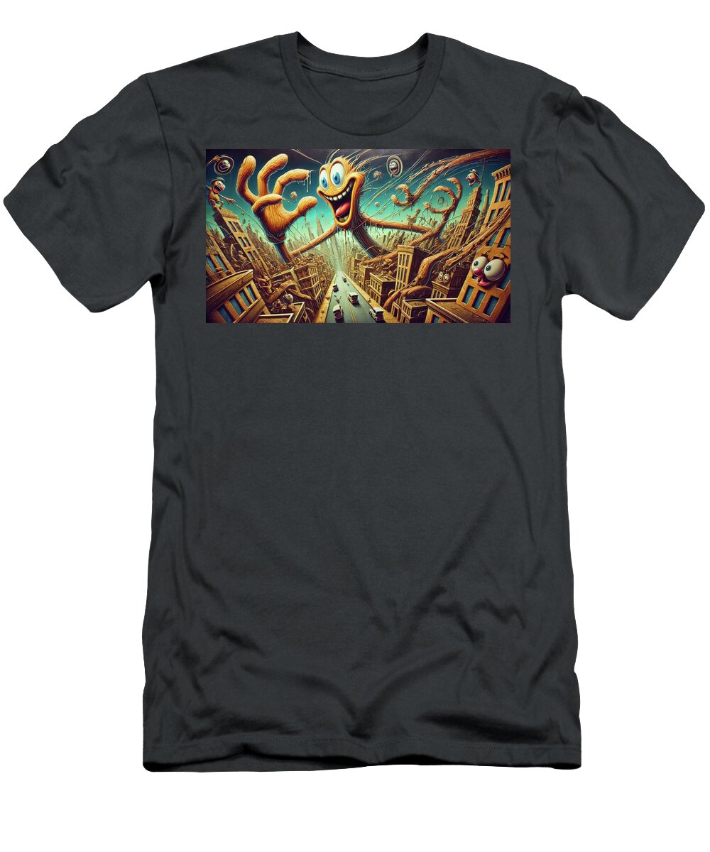Toon Titan Smile Over Skyline Bradley Schultz T-Shirt
