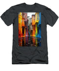 Townhouse with Dripping Paint Colorful Rainbow Houses 2 Lilia D T-Shirt