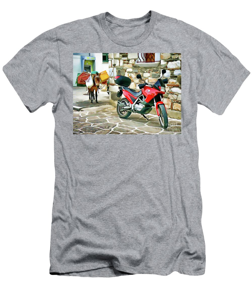 Traditional and Modern Rides Paros Greece Bob Lentz T-Shirt