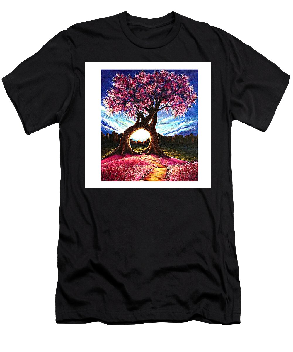 Tree Hugging Each Other Artwork Toon T-Shirt