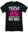 Triple Blessed Triplet Big Bro Pregnancy Baby Shower Dhbubble T-Shirt