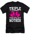 Triple Blessed Triplet Mother Pregnancy Baby Shower Dhbubble T-Shirt