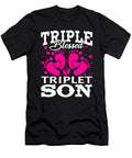 Triple Blessed Triplet Son Pregnancy Baby Shower Dhbubble T-Shirt