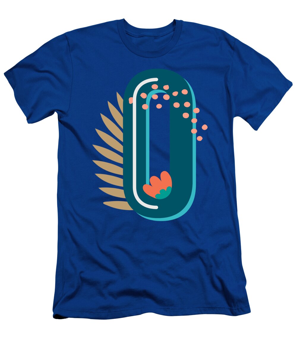 Tropical Flowers Monogram Letter O Me T-Shirt