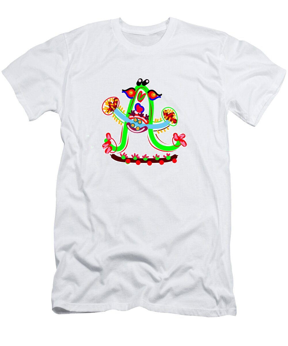 Twisted Balloon Art Alphabet At Colorful Kids Room Art Navin Joshi T-Shirt