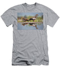 Two Egyptian Geese Standing At Waters Edge Zimanga Game Ann Steve Toon Natureplcom T-Shirt