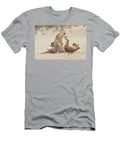 Two Lions Playing Kgalagadi Transfrontier Park Northern Ann Steve Toon Natureplcom T-Shirt