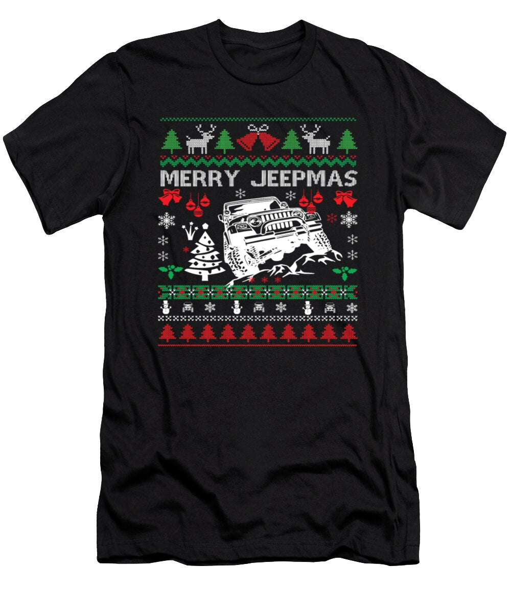 Ugly Christmas Jeep Merry Jeepmas Gift Tinh Tran Le Thanh T-Shirt