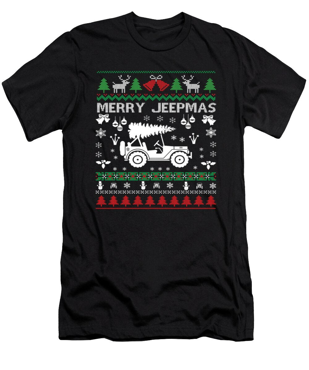 Ugly Christmas Jeep Merry Jeepmas Tinh Tran Le Thanh T-Shirt