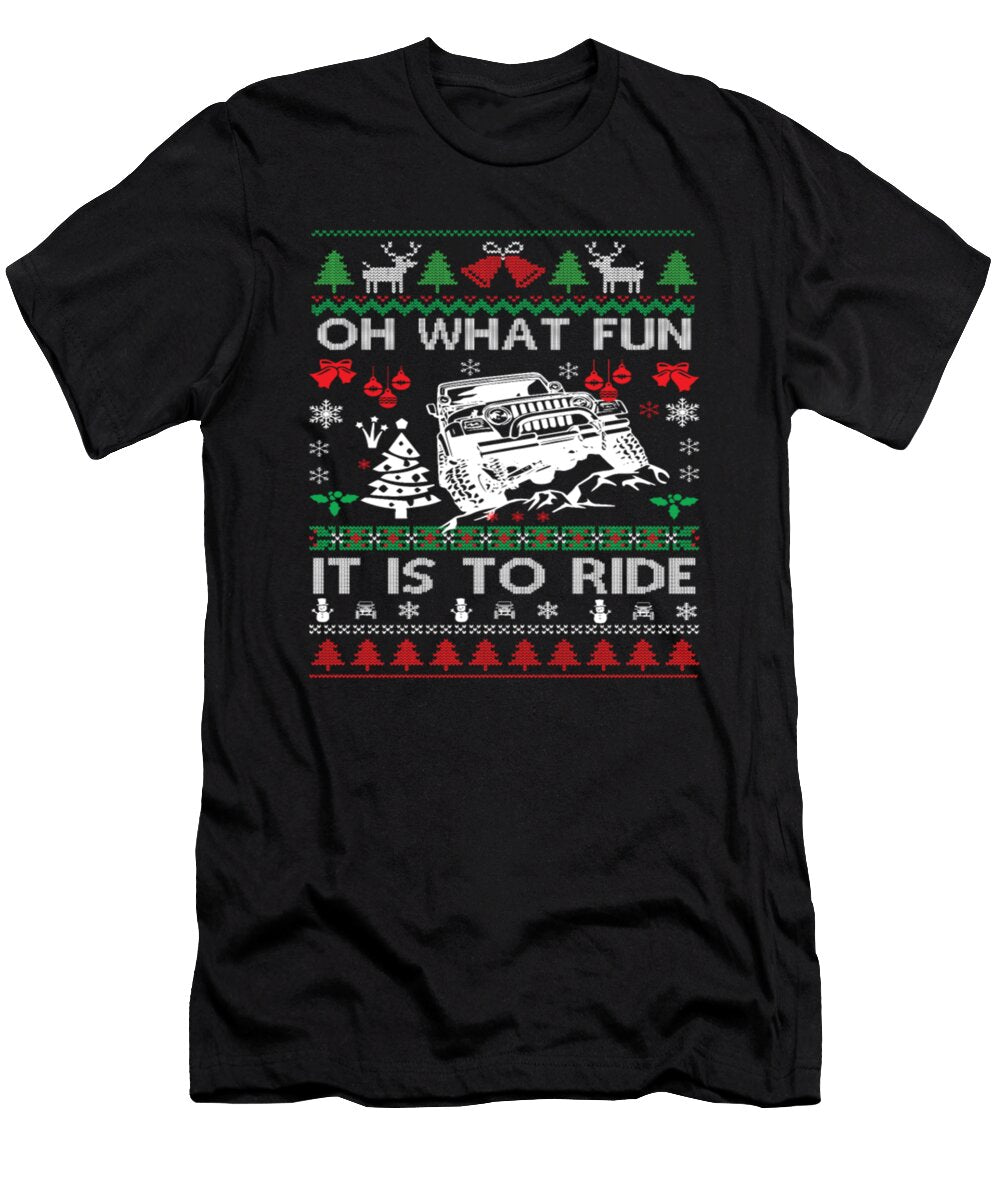 Ugly Christmas Oh What Fun It Is to Ride Jeep Tinh Tran Le Thanh T-Shirt