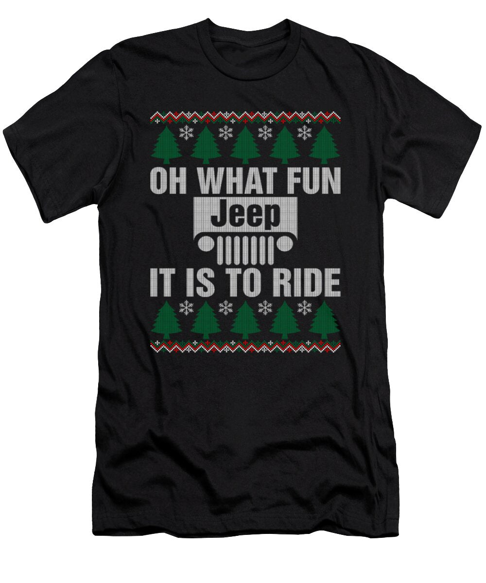 Ugly Christmas Oh What Fun Jeep It Is to Ride Tinh Tran Le Thanh T-Shirt
