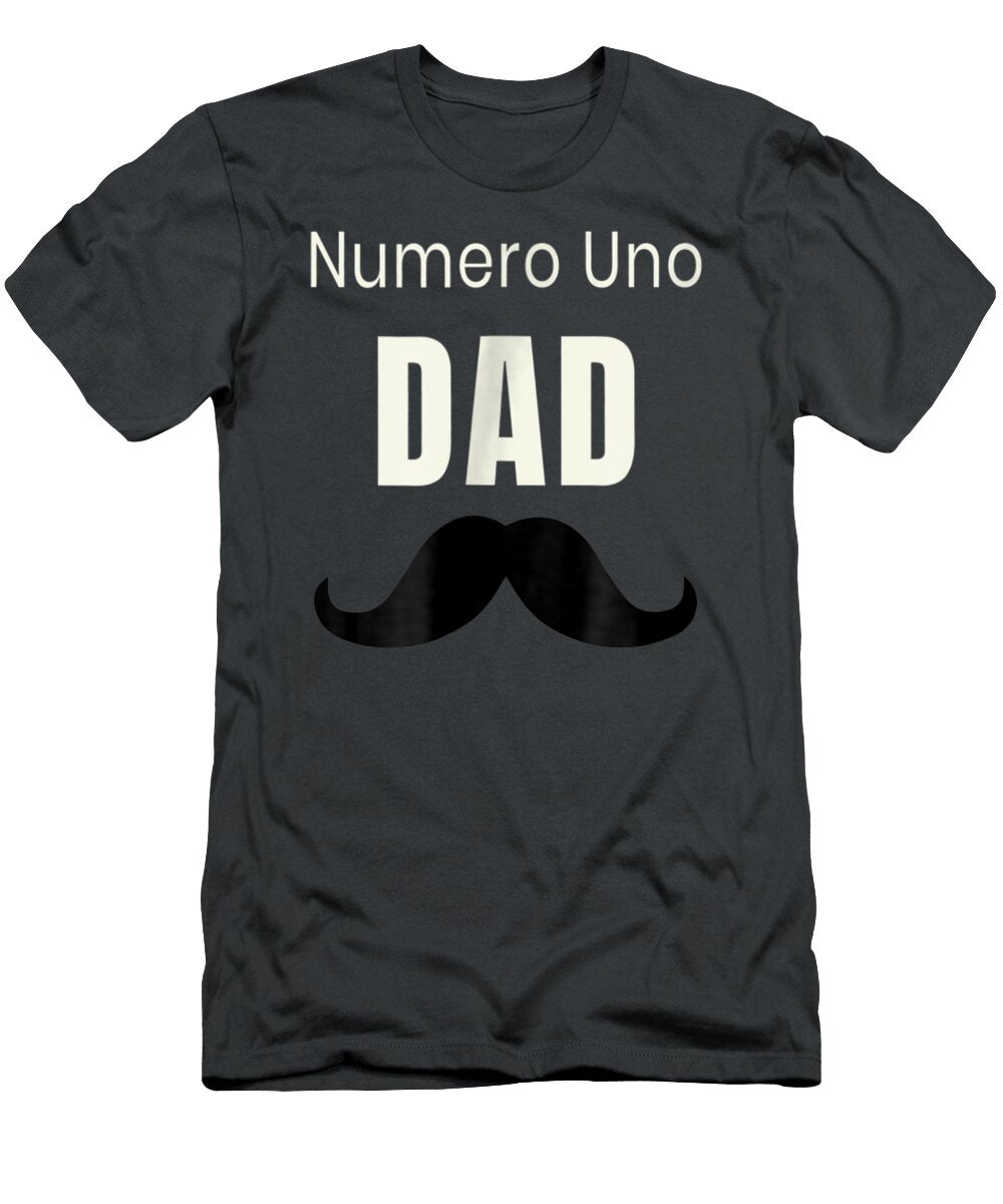 Umero Uno Dad Funny Mustache Fathers Day Arrah Agatha T-Shirt