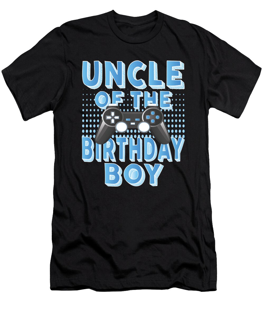 Uncle of the Birthday Gamer Boy Bday Party Product Art Grabitees T-Shirt