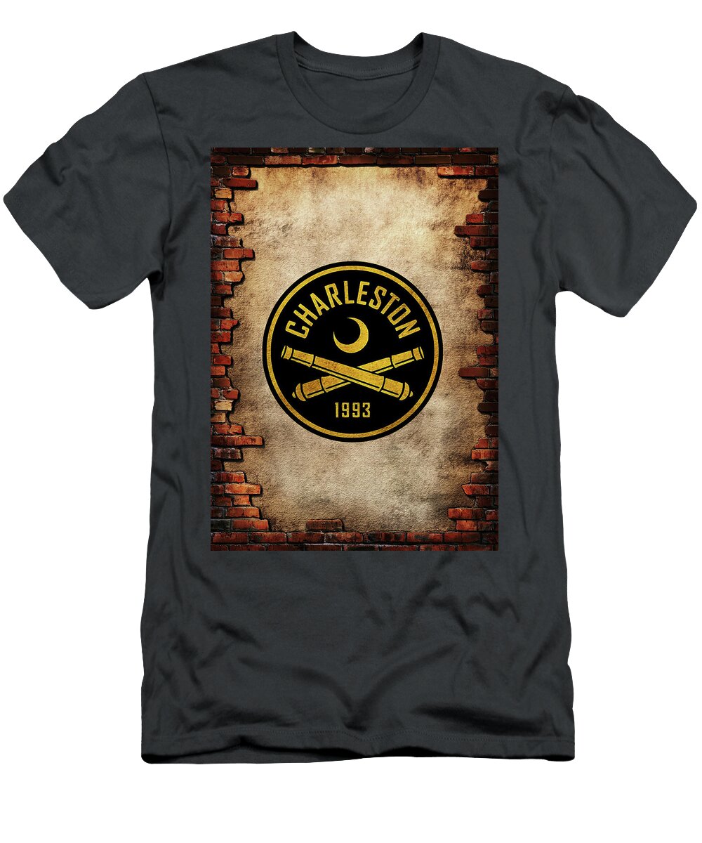 United Soccer League Red Brick Charleston Battery Leith Huber T-Shirt