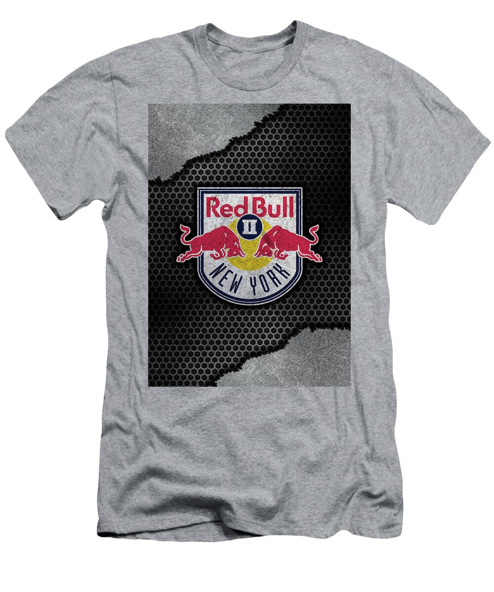 United Soccer League Red Metal Art New York Red Bulls Leith Huber T-Shirt