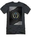 United Soccer League Red Metal Art Philadelphia Union Ii Leith Huber T-Shirt
