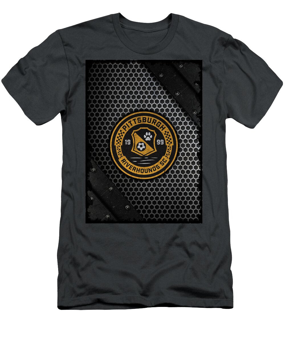 United Soccer League Red Metal Pittsburgh Riverhounds Sc Leith Huber T-Shirt