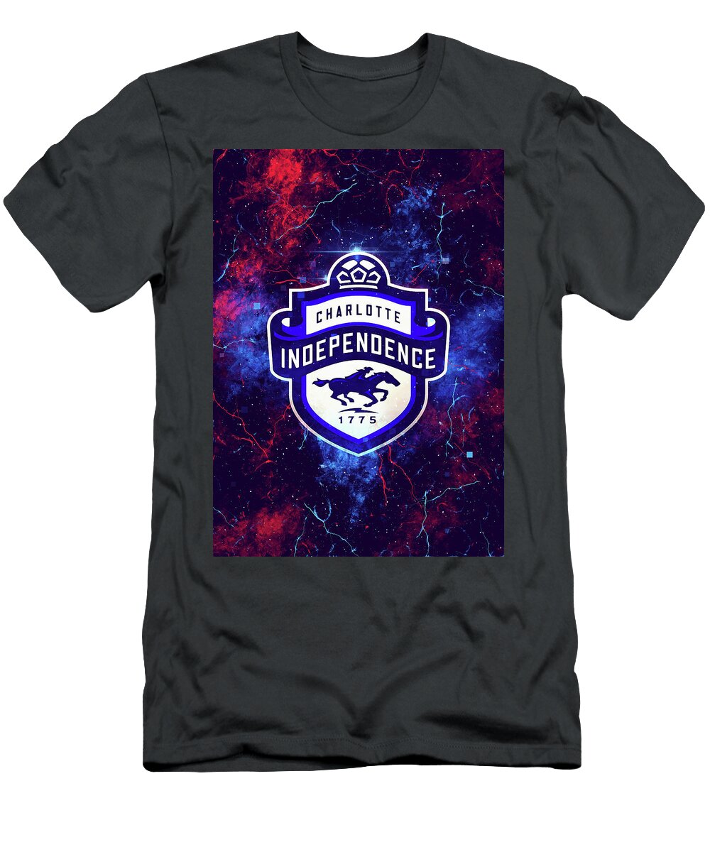 United Soccer League Red Nebula Charlotte Independence Leith Huber T-Shirt