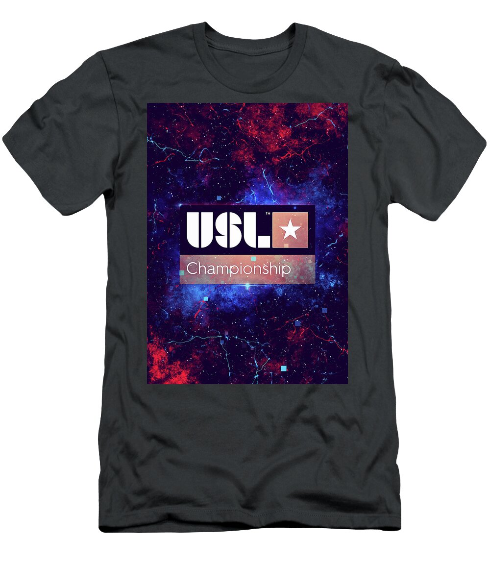 United Soccer League Red Nebula Usl Championship Vert Dark Leith Huber T-Shirt