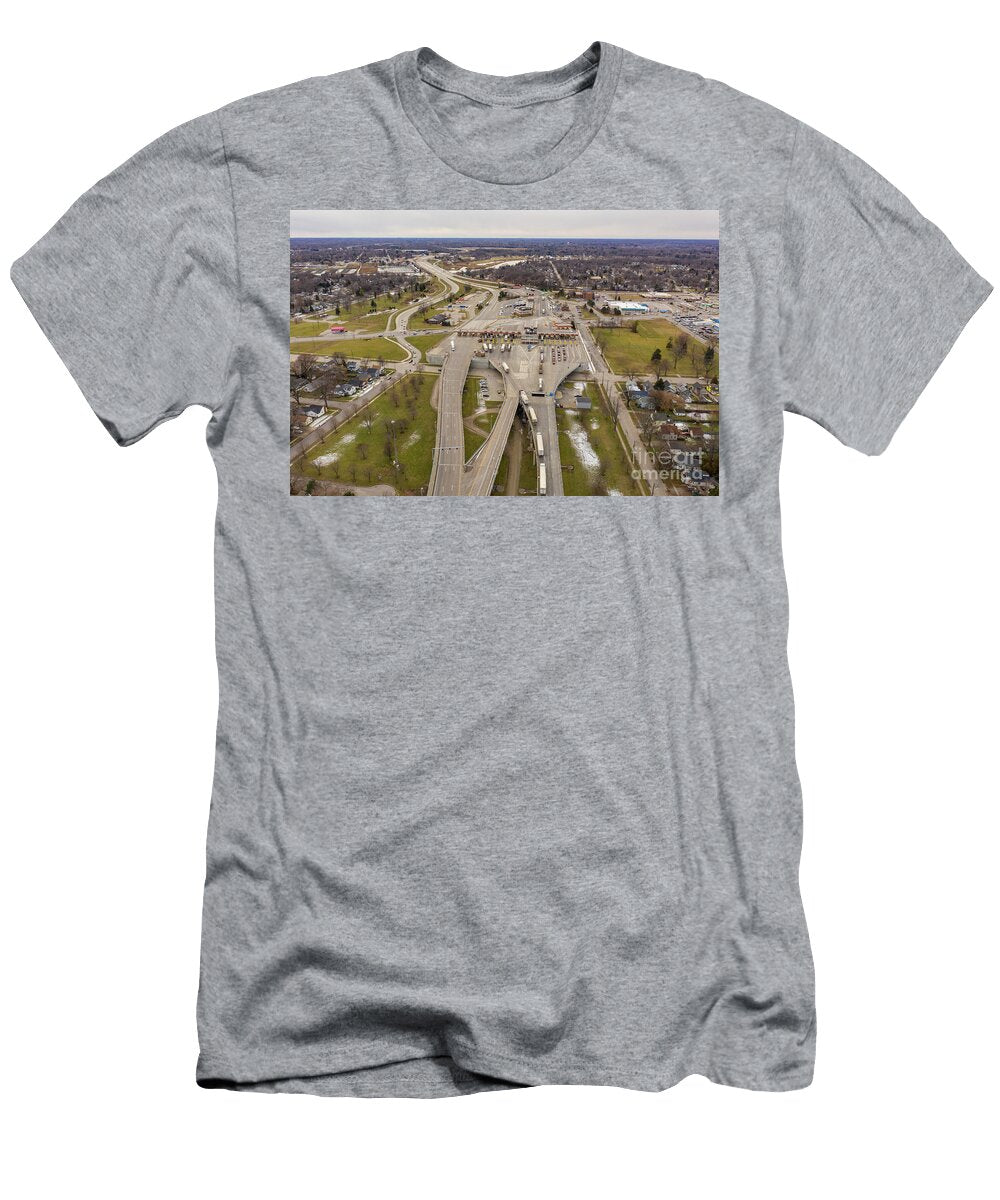 USA Border Entrnace At Port Huron From Point Edward Ontario Cana Felix Mizioznikov T-Shirt
