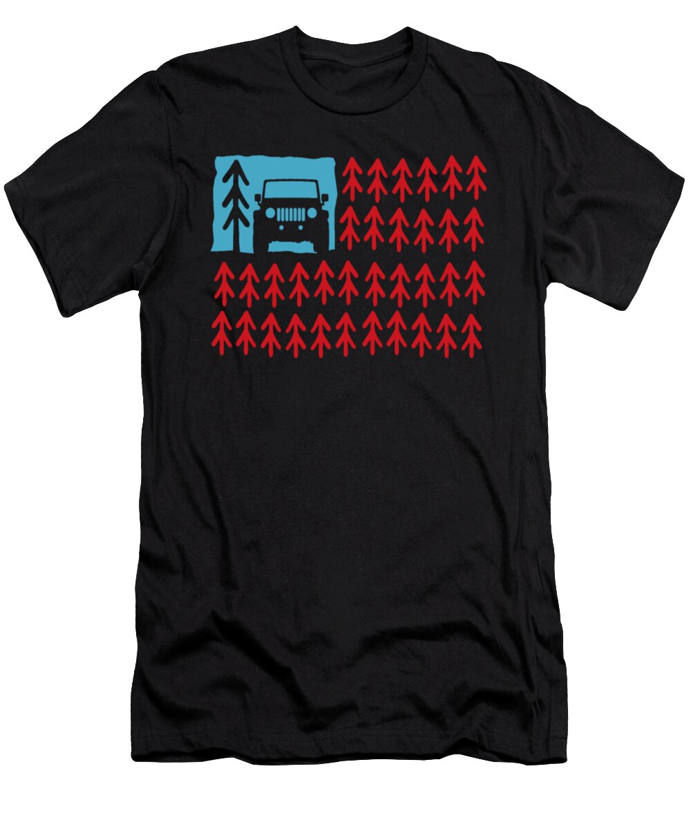 USA Jeep Lover Trees Adventure 4x4 Offroad Tinh Tran Le Thanh T-Shirt