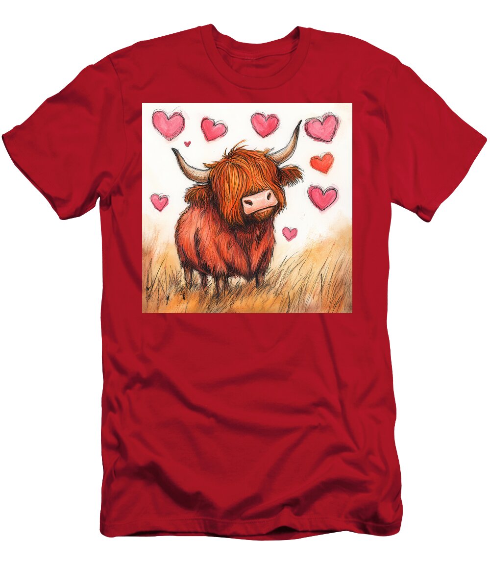Valentine in the Meadow Lisa S Baker T-Shirt