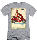 Vespa Girl Vintage Poster Ian Gledhill T-Shirt