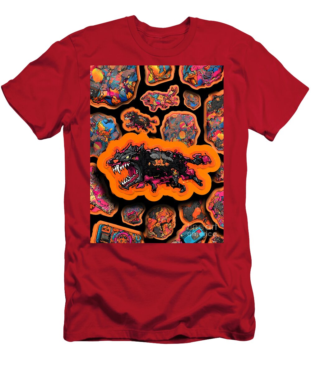 Vibrant Abstract Creature Stickers Grafititee S T-Shirt