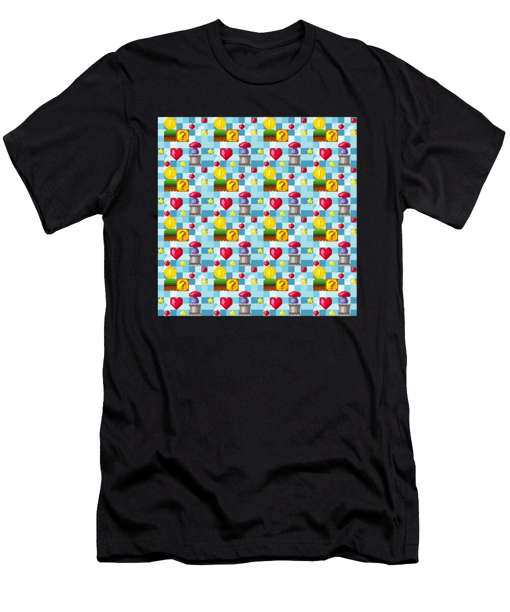 Video Games Pattern Gaming Console Computer Play Mister T-Shirt