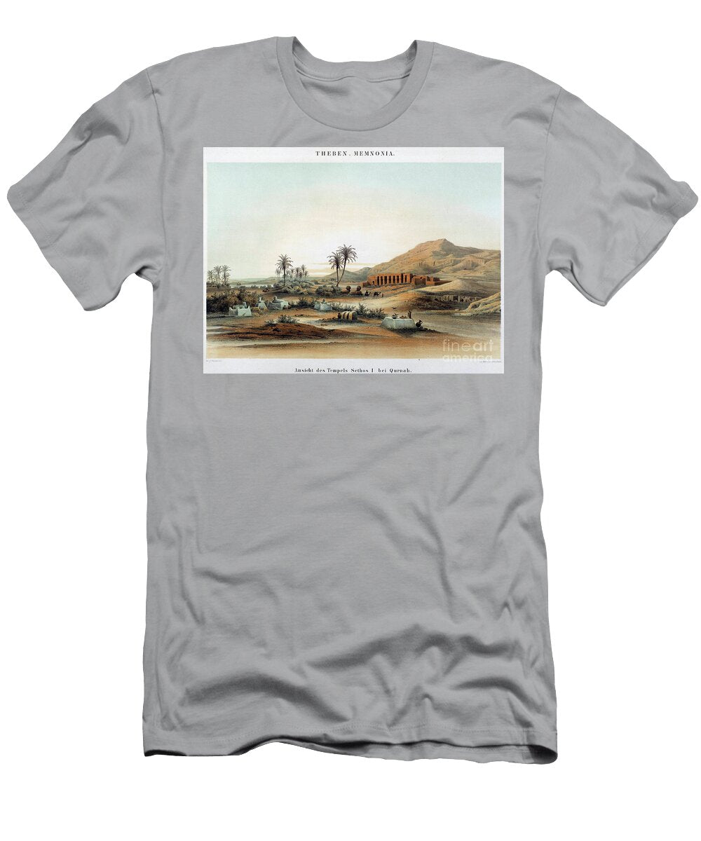 View of the Funeral Temple of Seti I 19th Dynasty 19th Century Lithograph Unknown Artist T-Shirt