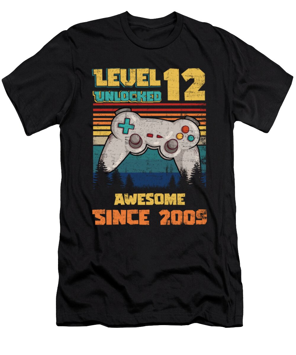Vintage Level 12 Unlocked Awesome Since 2009 Tinh Tran Le Thanh T-Shirt